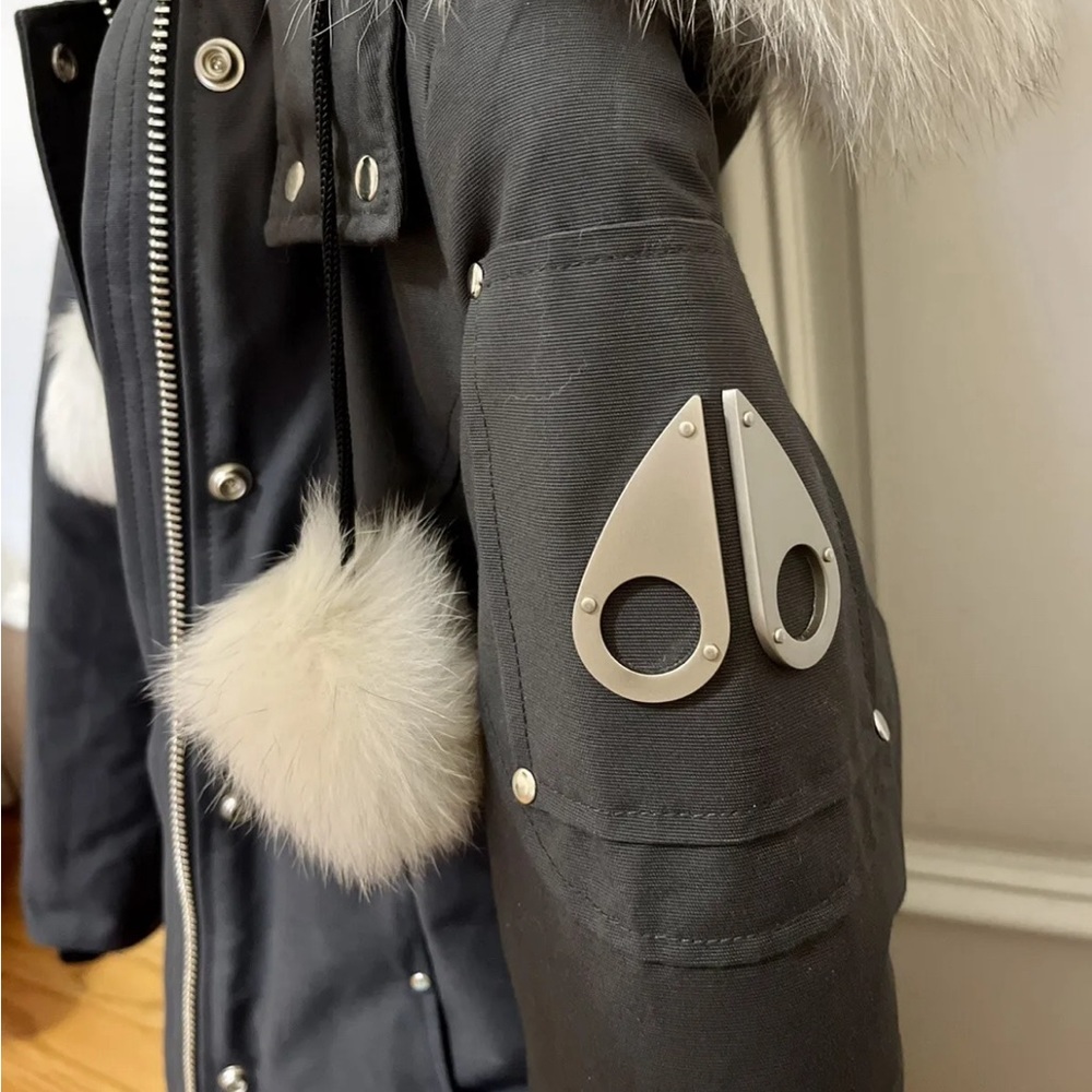 New MOOSE KNUCKLES Parka Stirling Coat Jacket with Natural Fur Size XS - Picture 2 of 8
